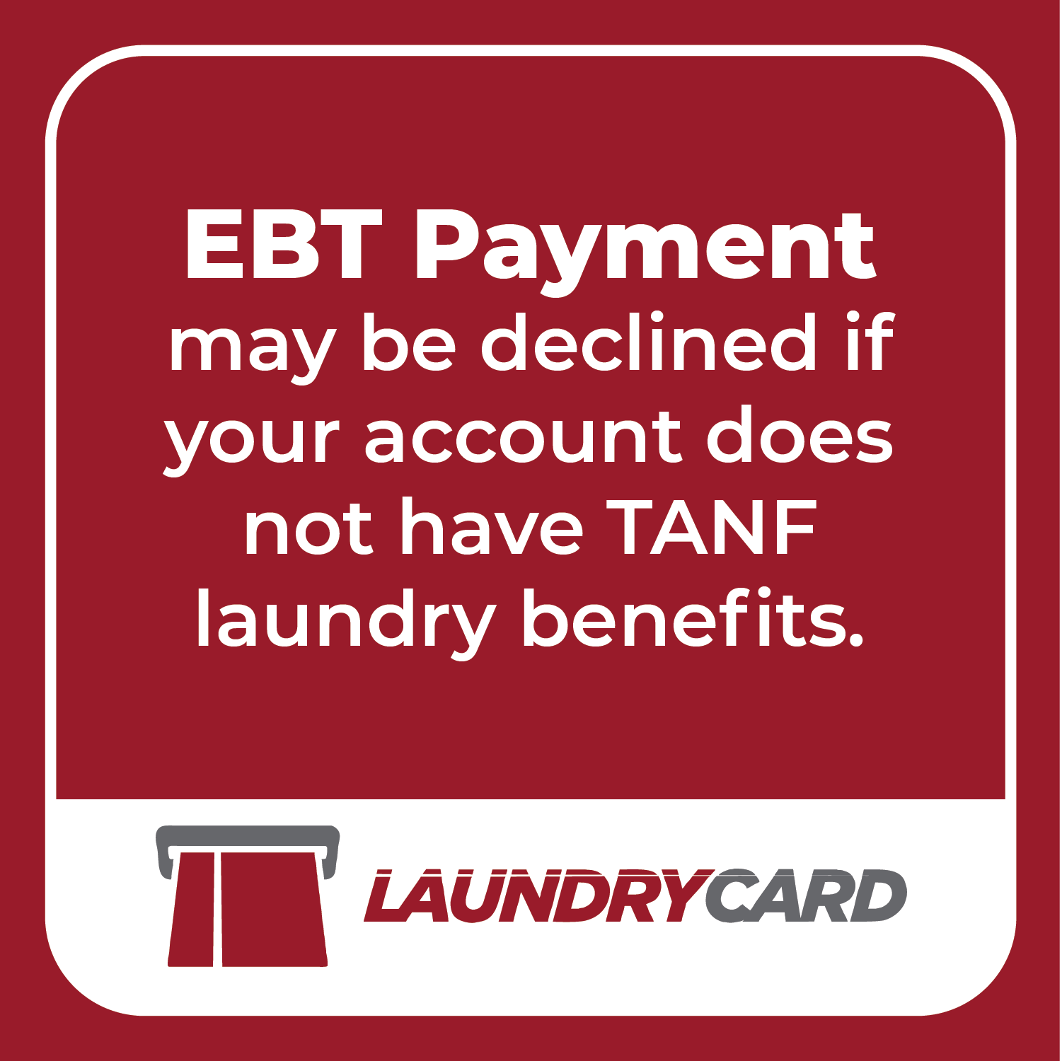 EBT Declined Notice (5×5) Card Concepts Inc.